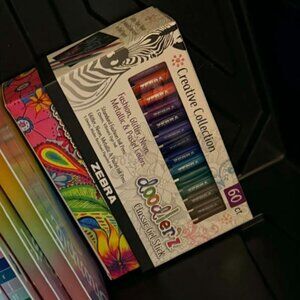 Zebra Pen Doodler'z Gel Stick Pens Assorted 60 Count NEW